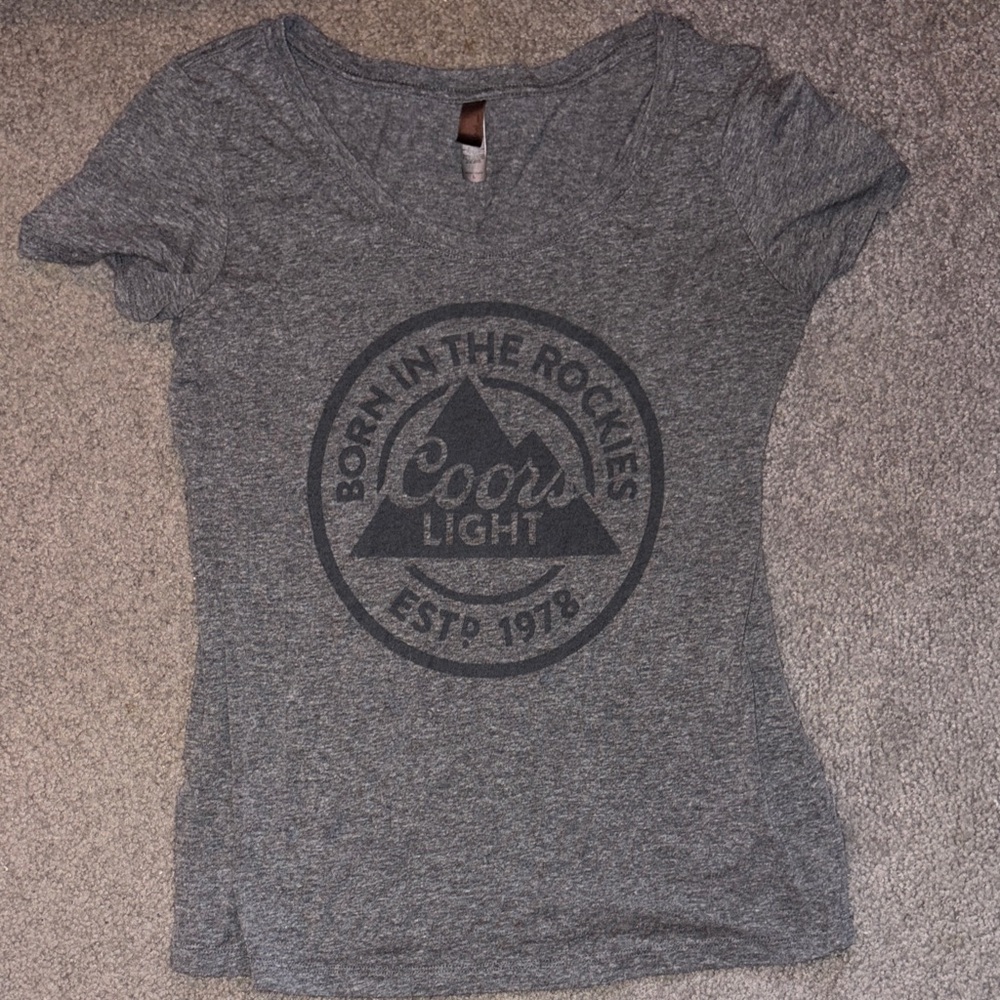 Next Level Apparel Heather Gray Graphic Tee